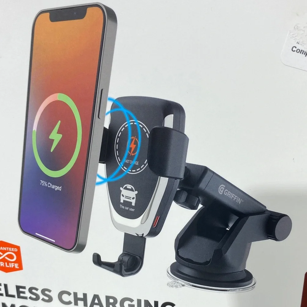 Griffin Black Wireless Charging Car Mount